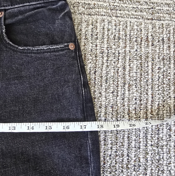 Abercrombie & Fitch Curve Love Ultra High Rise Ankle Straight Jeans Black 26 EUC - Picture 9 of 12